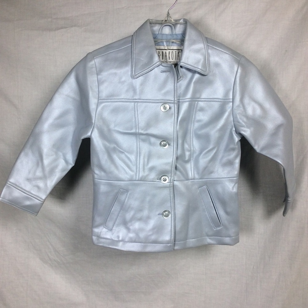 B B Dakota Girls Light Blue Button Up Jacket
